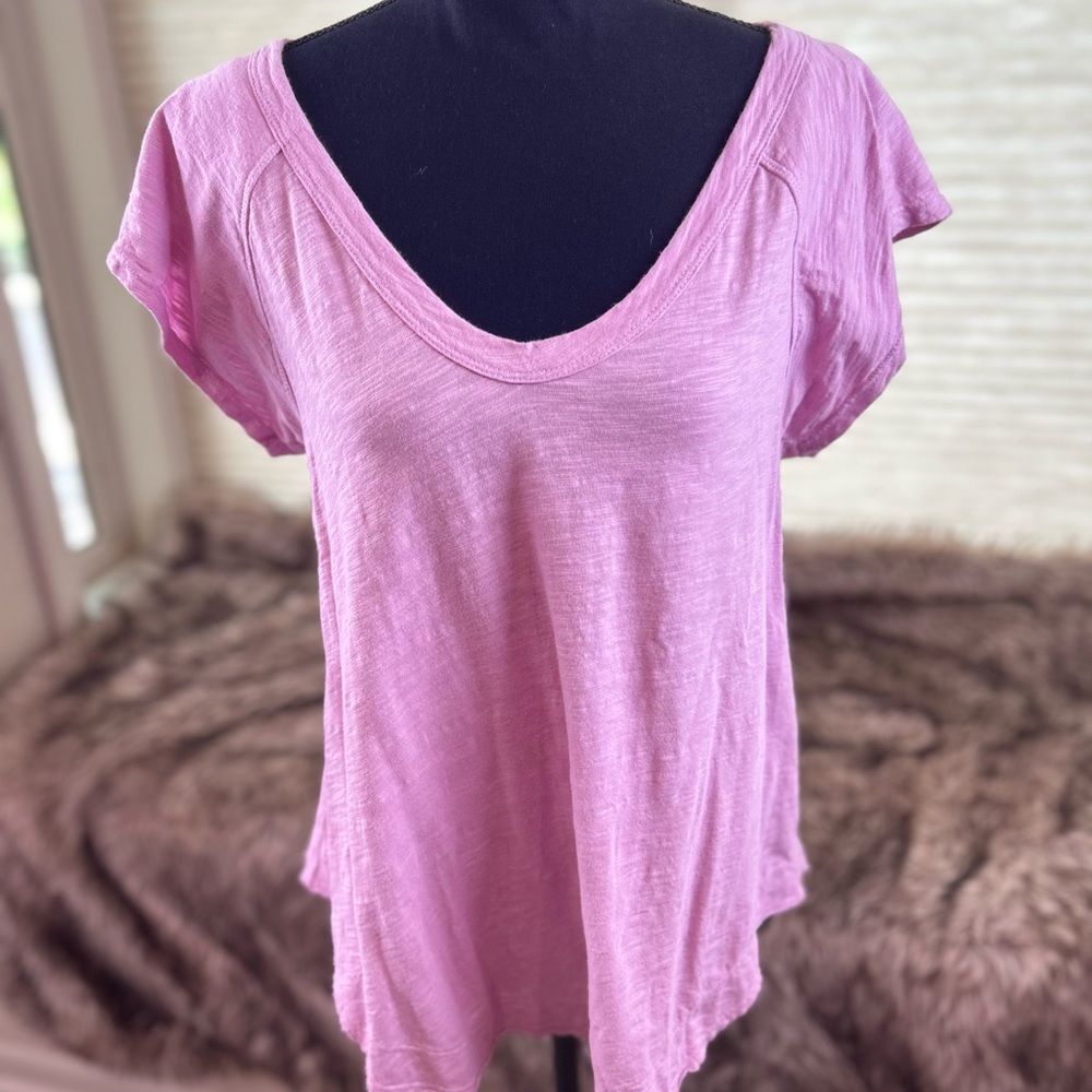 NWT Wilt Pink High Quality, American Made Scoopneck T-Shirt